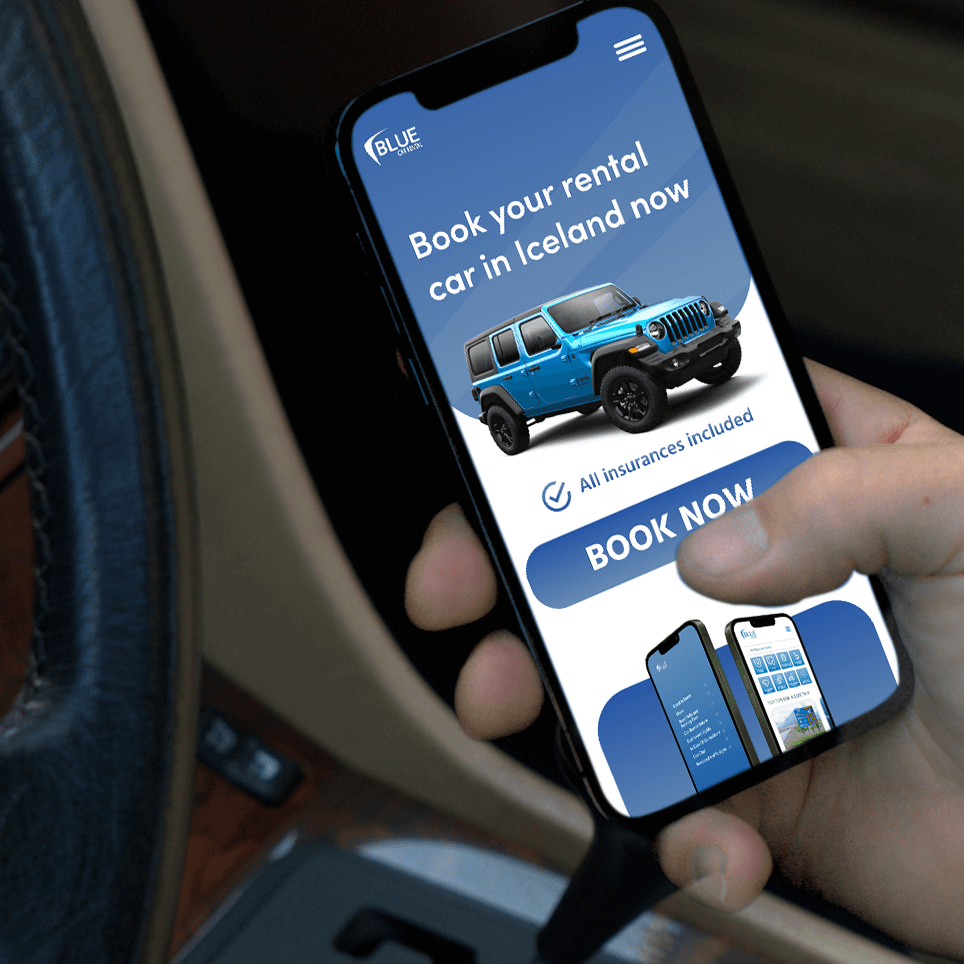 Book now with Blue Car rental
